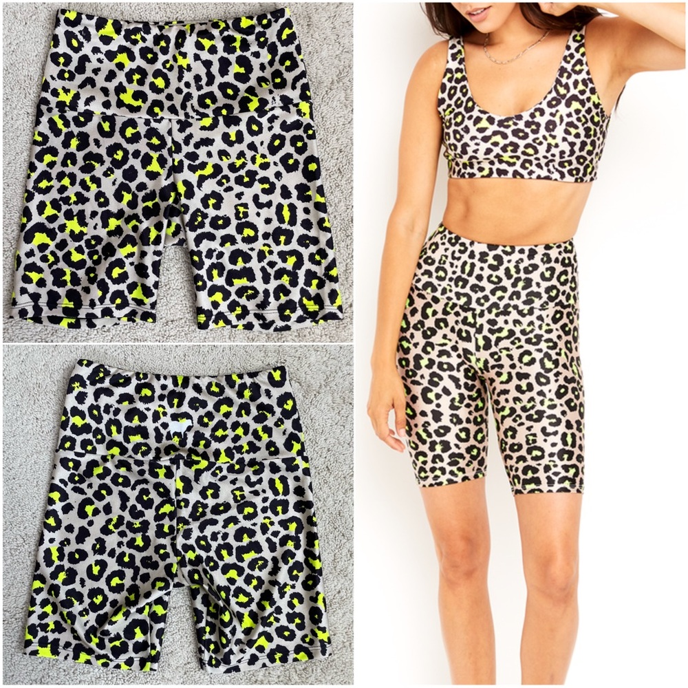 Goldsheep Neon Nude Cheetah Shorts (5” Inseam)